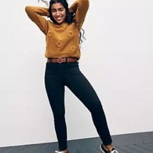 New Madewell 10" High-rise Skinny Jeans Black 35 plus Size